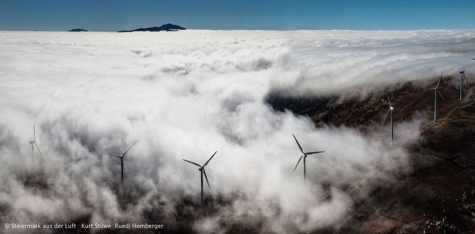 Der Windpark im Lachtal im oberen Murtal.